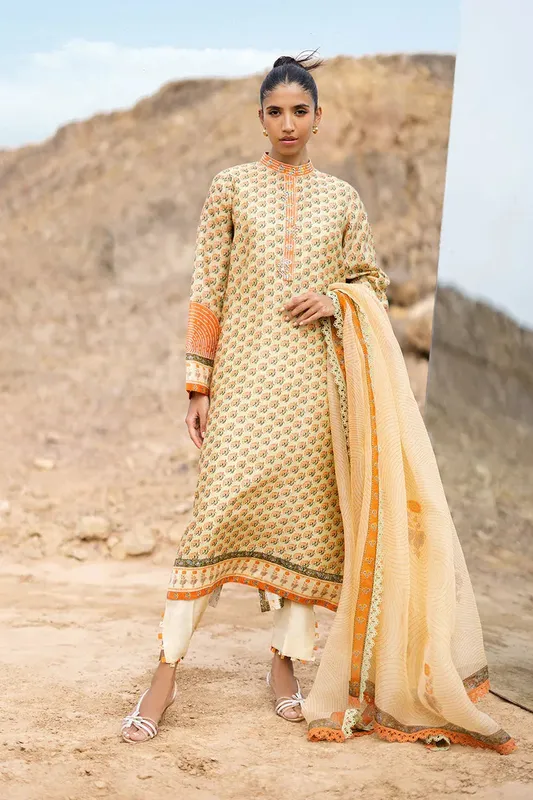 Sania Maskatiya Eid Collection Cream Organza – view 1 – Poshaq