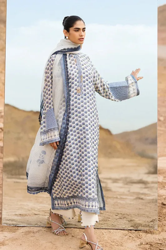 Sania Maskatiya Eid Collection Blue Organza – view 1 – Poshaq