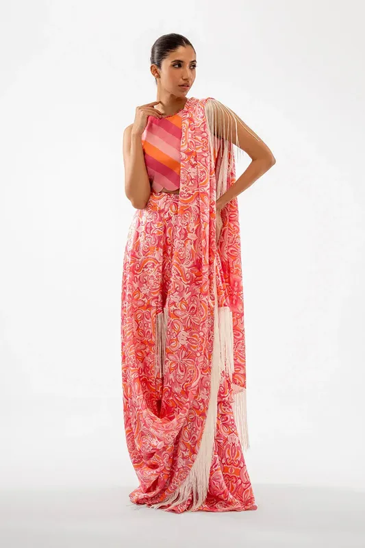 Sania Maskatiya Eid Collection Pink – view 1 – Poshaq