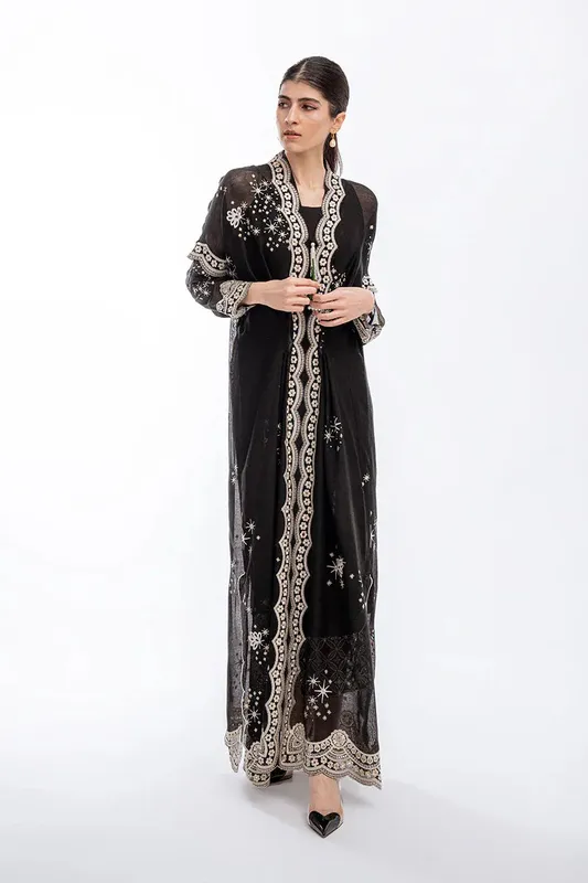 Sania Maskatiya Eid Collection Black Cotton – view 1 – Poshaq