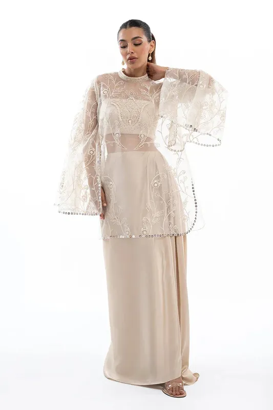 Sania Maskatiya Eid Collection Organza – view 1 – Poshaq