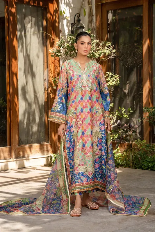 Sania Maskatiya Eid Collection Cream Silk – view 1 – Poshaq