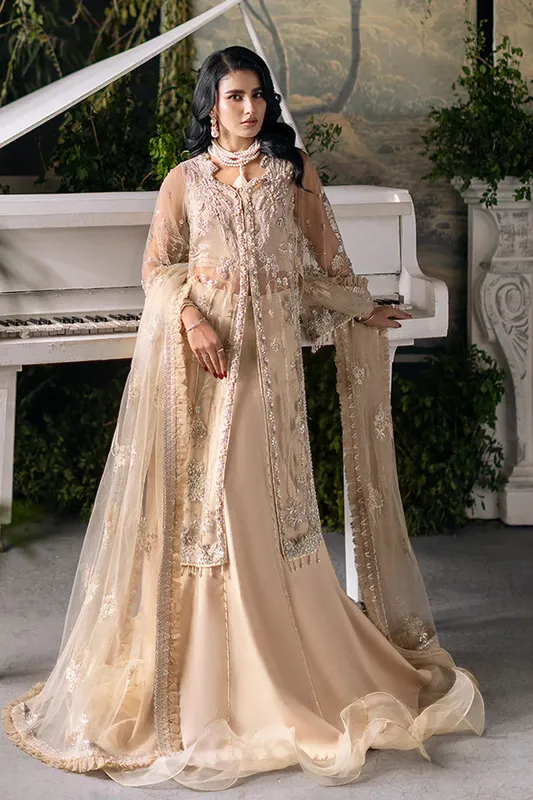Saad Shaikh Flurie Vol 3 Beige Net – view 1 – Poshaq
