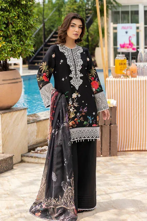 Saad Shaikh Lawn 25 Black Organza – view 1 – Poshaq