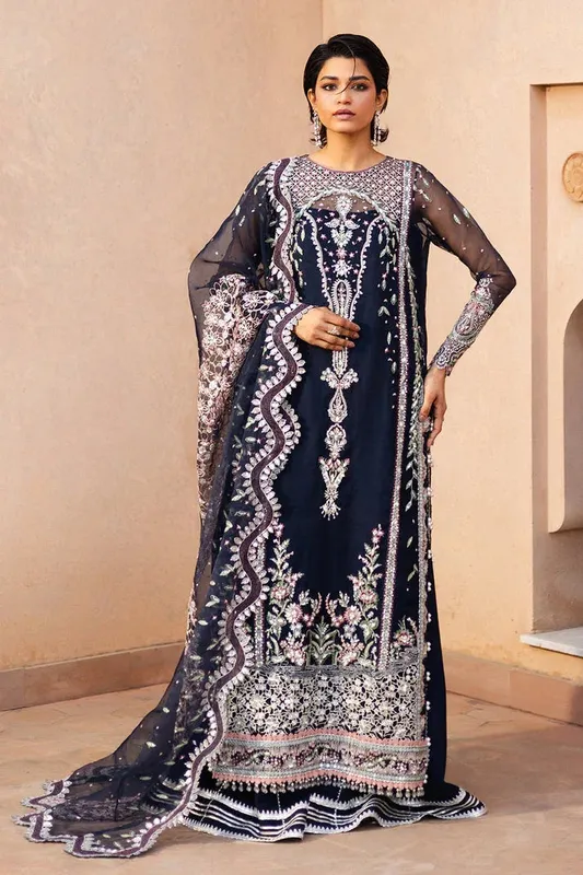 Saad Shaikh Jahan Festive Collection Black Raw Silk – view 1 – Poshaq