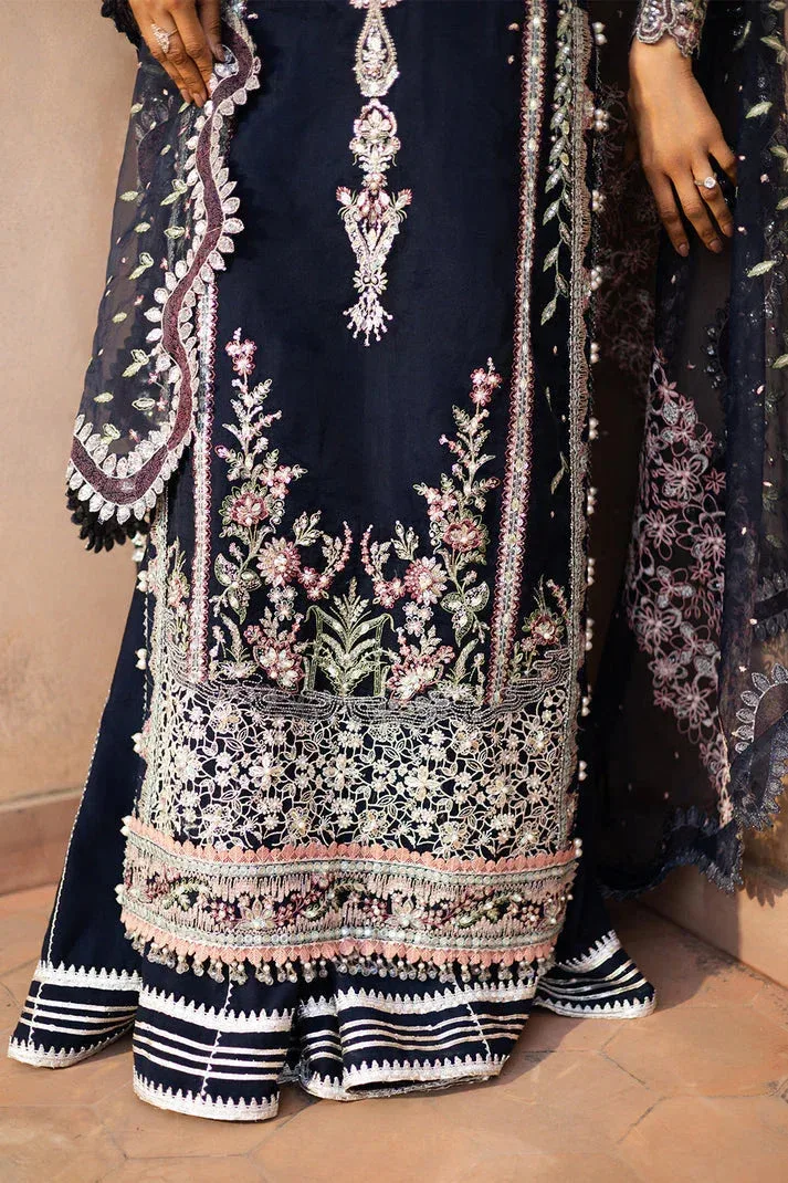 Saad Shaikh Jahan Festive Collection Black Raw Silk – view 3 – Poshaq
