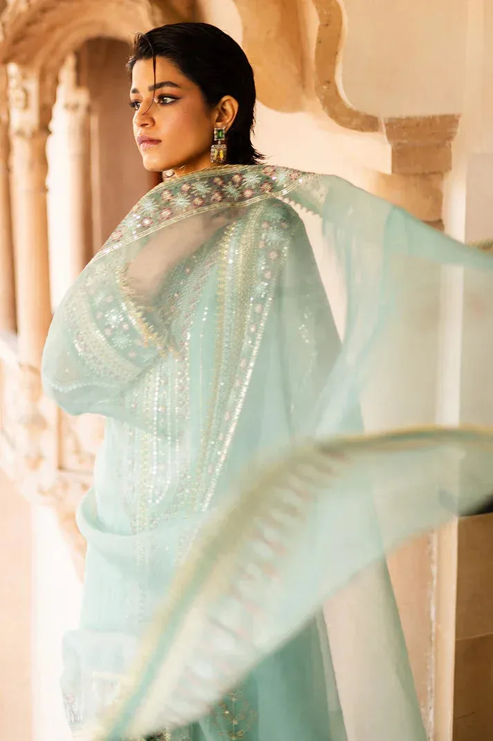 Saad Shaikh Jahan Festive Collection Sky Blue Raw Silk – view 10 – Poshaq