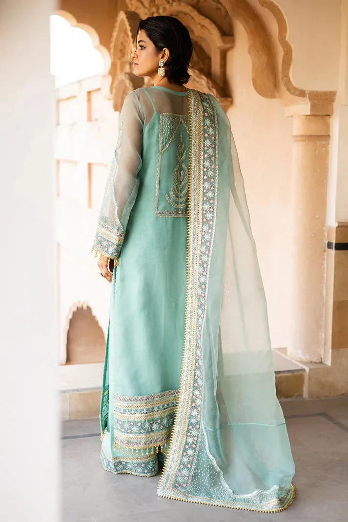 Saad Shaikh Jahan Festive Collection Sky Blue Raw Silk – view 2 – Poshaq