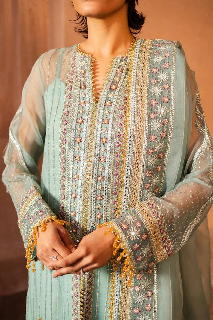 Saad Shaikh Jahan Festive Collection Sky Blue Raw Silk – view 4 – Poshaq