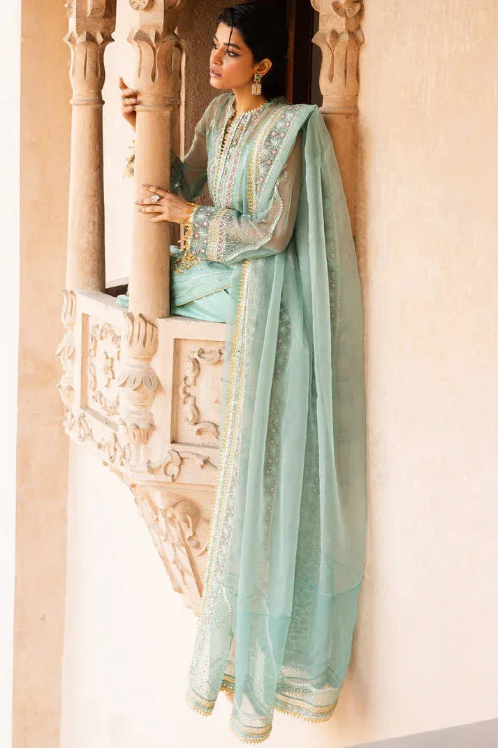 Saad Shaikh Jahan Festive Collection Sky Blue Raw Silk – view 5 – Poshaq