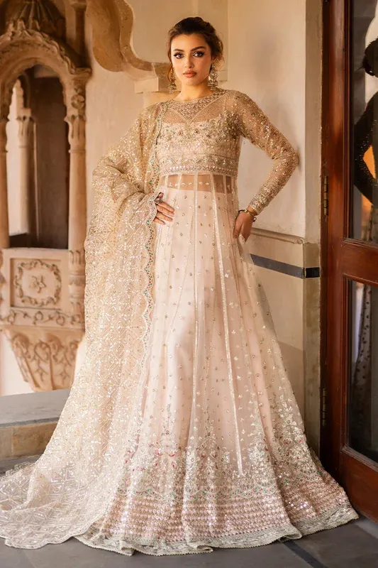 Saad Shaikh Jahan Festive Collection Ivory Raw Silk – view 1 – Poshaq