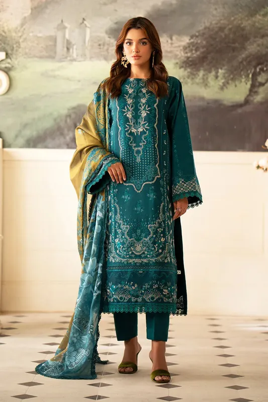 Saad Shaikh Lumiere Winter Green Organza – view 1 – Poshaq