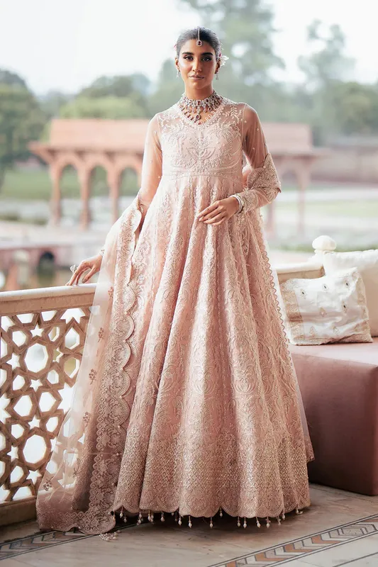 Saad Shaikh Silsila Festive Collection Pink Raw Silk – view 1 – Poshaq