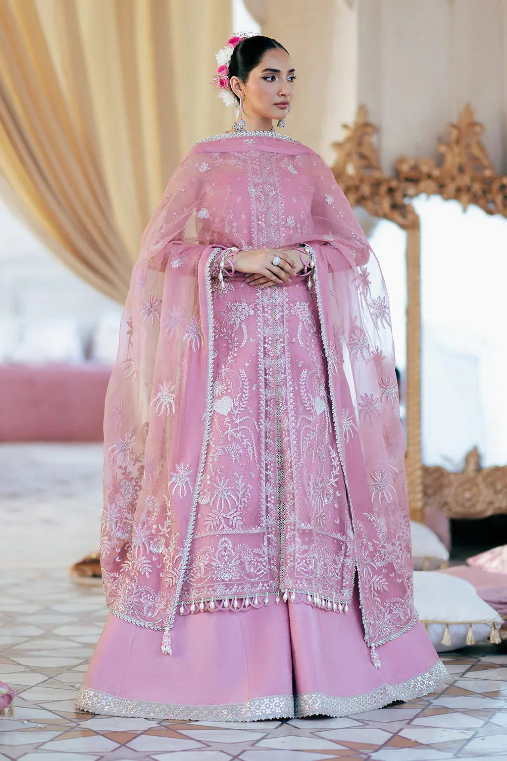 Saad Shaikh Silsila Festive Collection Pink Raw Silk – view 4 – Poshaq