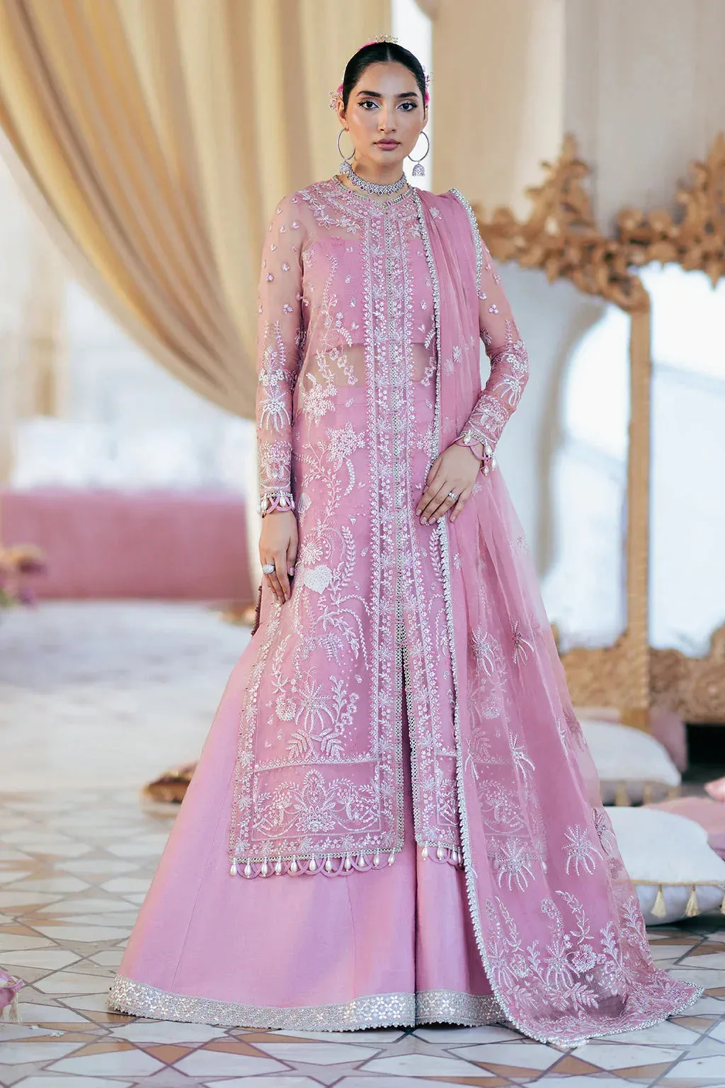 Saad Shaikh Silsila Festive Collection Pink Raw Silk – view 6 – Poshaq