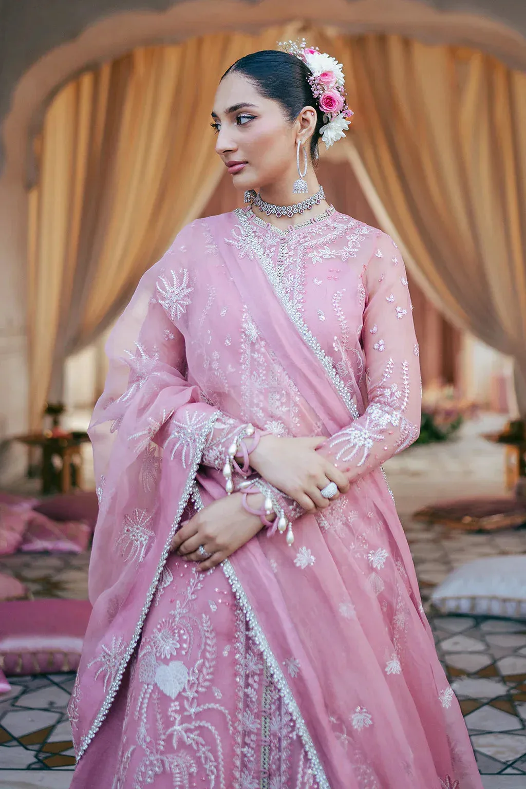 Saad Shaikh Silsila Festive Collection Pink Raw Silk – view 7 – Poshaq