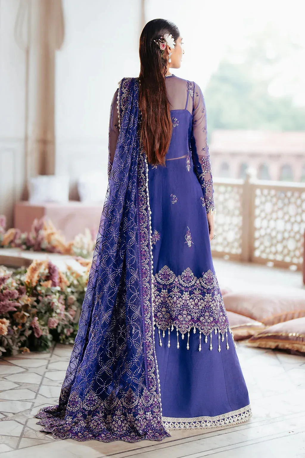 Saad Shaikh Silsila Festive Collection Blue Raw Silk – view 2 – Poshaq
