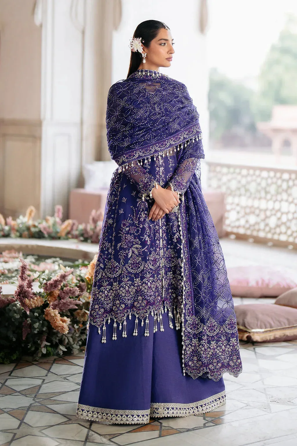 Saad Shaikh Silsila Festive Collection Blue Raw Silk – view 5 – Poshaq