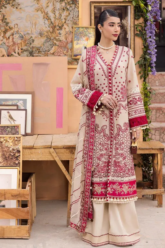 Saad Shaikh LaAmour Luxury Lawn Skin Chiffon – view 1 – Poshaq