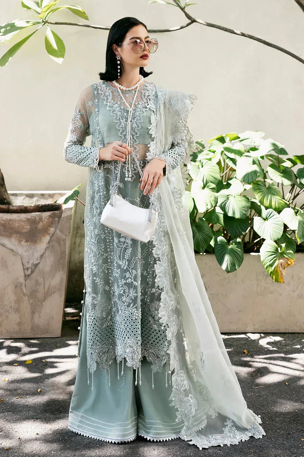 Saad Shaikh Fleurie Vol 2 Grey Raw Silk – view 4 – Poshaq