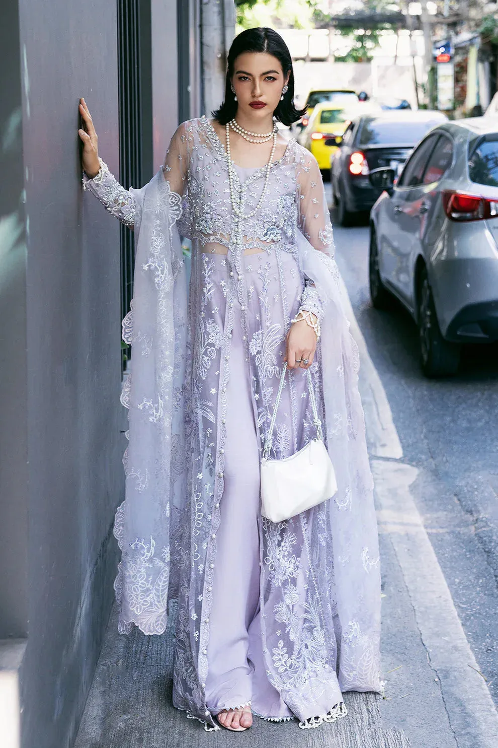 Saad Shaikh Fleurie Vol 2 Purple Raw Silk – view 5 – Poshaq