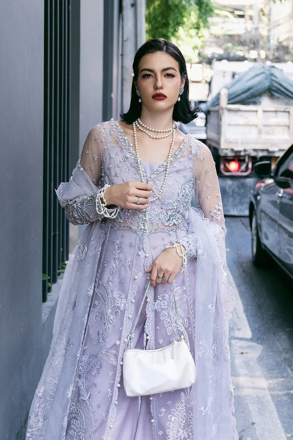 Saad Shaikh Fleurie Vol 2 Purple Raw Silk – view 6 – Poshaq