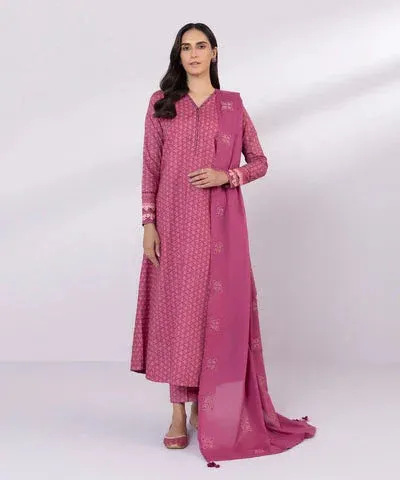 Sapphire Eid Collection Fuchsia Cambric – view 1 – Poshaq