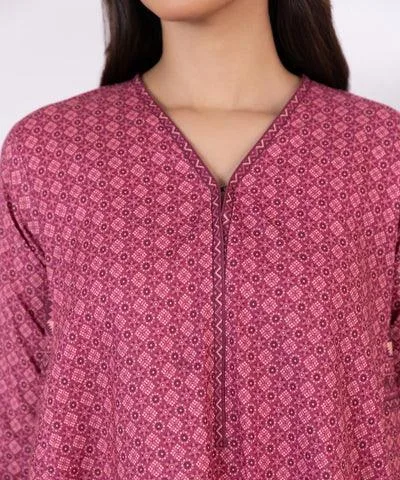 Sapphire Eid Collection Fuchsia Cambric – view 3 – Poshaq
