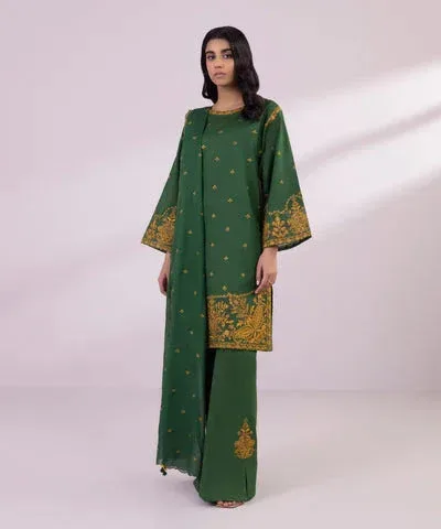 Sapphire Eid Collection Green Cambric – view 1 – Poshaq