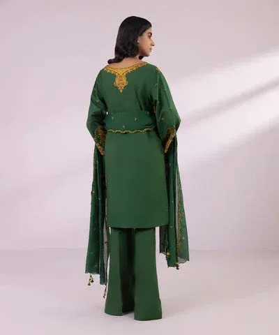 Sapphire Eid Collection Green Cambric – view 2 – Poshaq