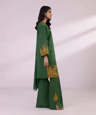 Sapphire Eid Collection Green Cambric – view 4 – Poshaq