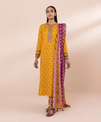 Sapphire Eid Collection Yellow Cambric – view 1 – Poshaq