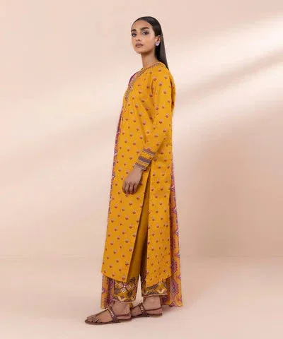 Sapphire Eid Collection Yellow Cambric – view 4 – Poshaq