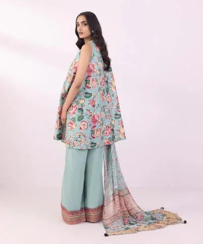 Sapphire Eid Collection Sea Green Chiffon – view 2 – Poshaq