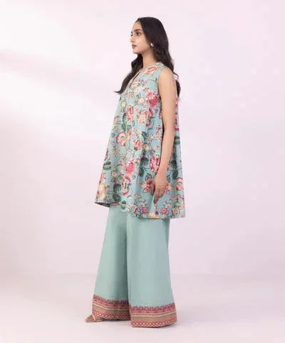 Sapphire Eid Collection Sea Green Chiffon – view 4 – Poshaq