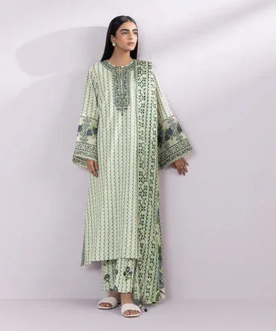 Sapphire Eid Collection Off White Cambric – view 1 – Poshaq