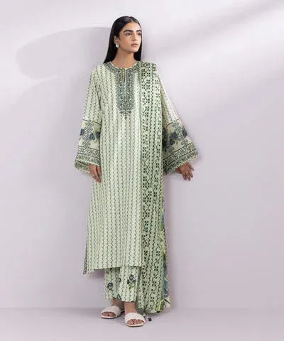 Sapphire Eid Collection Off White Cambric – view 1 – Poshaq
