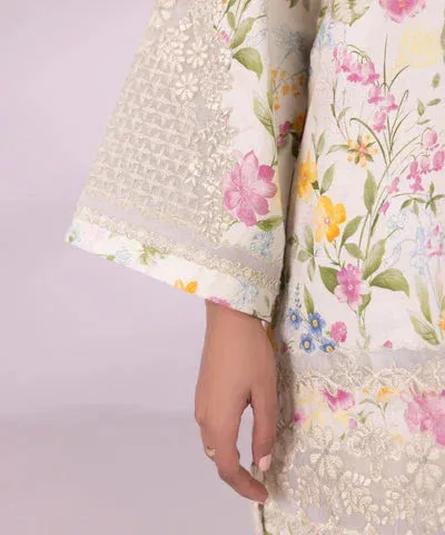 Sapphire Eid Collection Ivory Cambric – view 3 – Poshaq