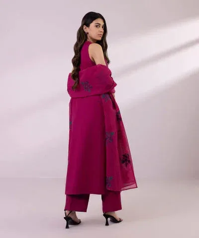 Sapphire Eid Collection Magenta Cambric – view 2 – Poshaq