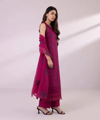 Sapphire Eid Collection Magenta Cambric – view 4 – Poshaq