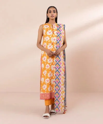 Sapphire Eid Collection Orange Cambric – view 1 – Poshaq