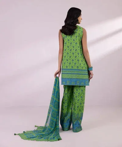 Sapphire Eid Collection Green Chiffon – view 2 – Poshaq