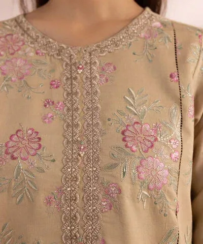 Sapphire Eid Collection Beige Cambric – view 2 – Poshaq
