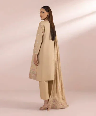 Sapphire Eid Collection Beige Cambric – view 3 – Poshaq