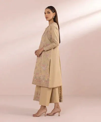 Sapphire Eid Collection Beige Cambric – view 4 – Poshaq