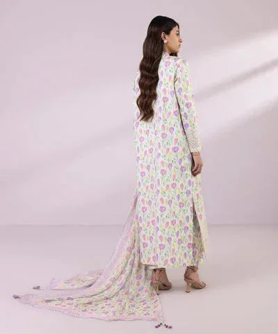 Sapphire Eid Collection Off White Cambric – view 2 – Poshaq