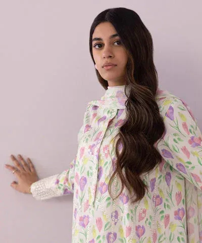 Sapphire Eid Collection Off White Cambric – view 3 – Poshaq