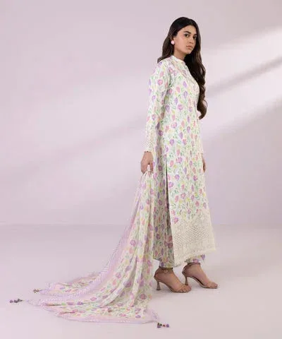 Sapphire Eid Collection Off White Cambric – view 4 – Poshaq