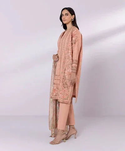 Sapphire Eid Collection Peach Jacquard – view 4 – Poshaq