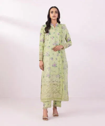 Sapphire Eid Collection Green Chiffon – view 1 – Poshaq
